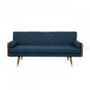 Aidan 3-seater Tufted Fabric Sofa With Foam Cushions - Navy Blue 