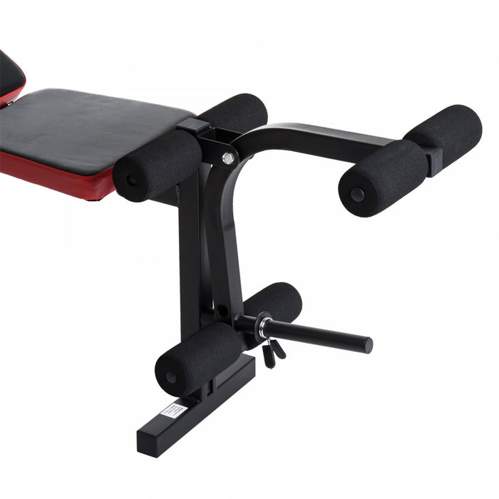Soozier Adjustable Weight Bench With Leg Developer Barbell Rack For Weight Lifting And Strength Trai