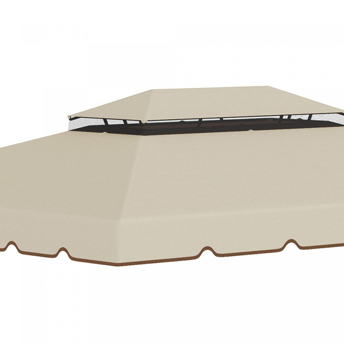 Outsunny 13.1' X 9.8' Gazebo Replacement Canopy, Gazebo Top Cover With Double Vented Roof For Garden