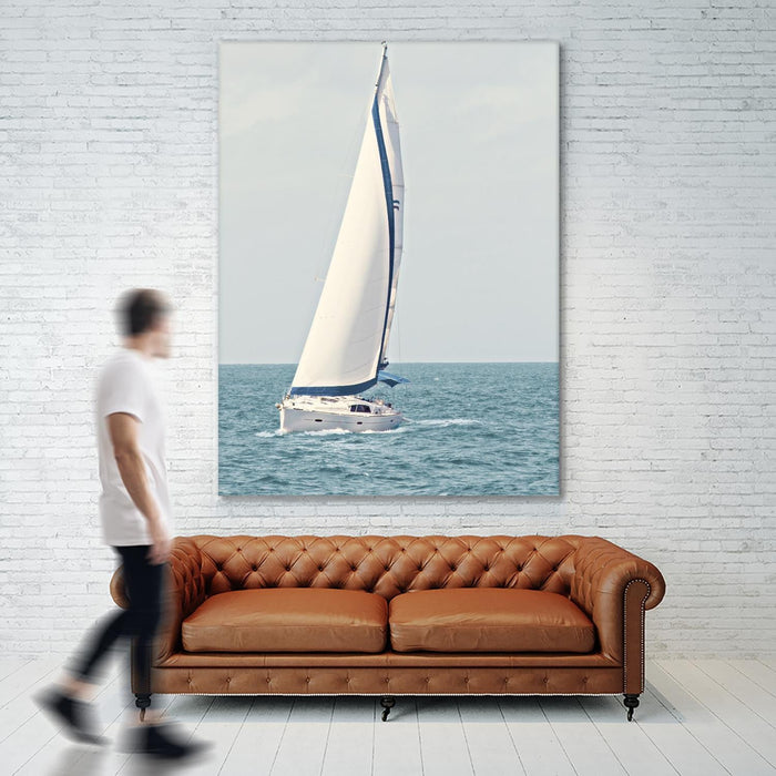 \"Sailboat In The Ocean\" Giant Art 72x54 Wall Art