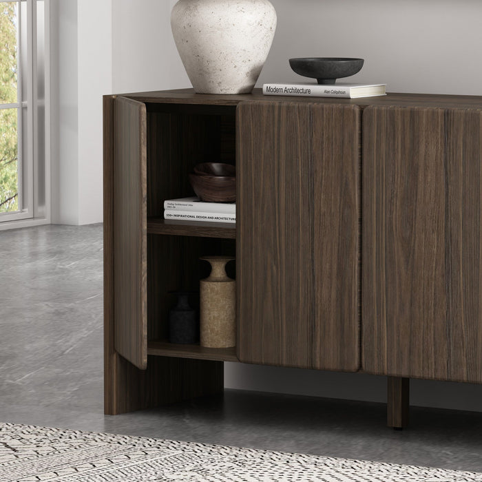 Linda Modern 60\" Sideboard in Walnut Brown Buffet 