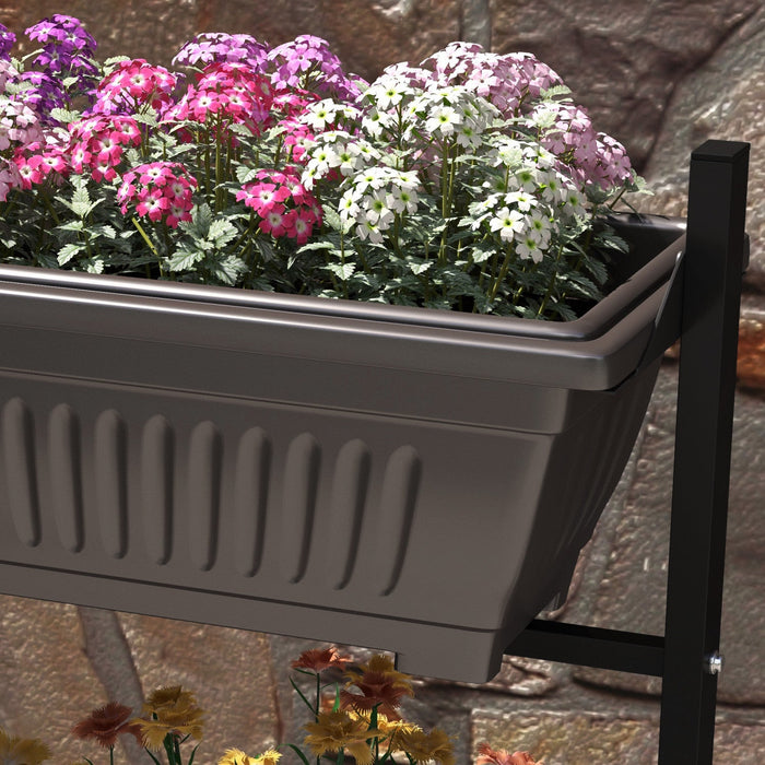 Outsunny 4-tier Vertical Raised Garden Bed With 4 Planter Boxes, Wheels, Outdoor Plant Stand Grow Co