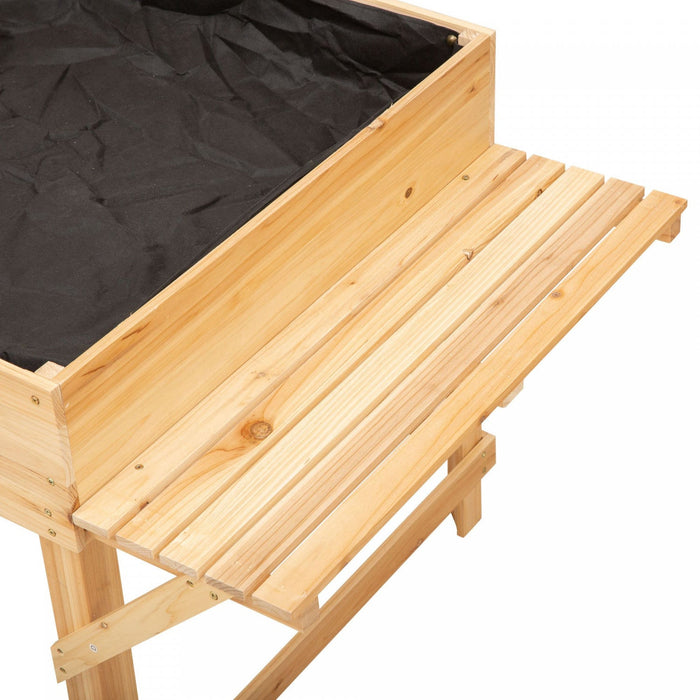 Outsunny Elevated Planter Box With Legs, Raised Garden Planter Bed With Non-woven Liner And Side Tab