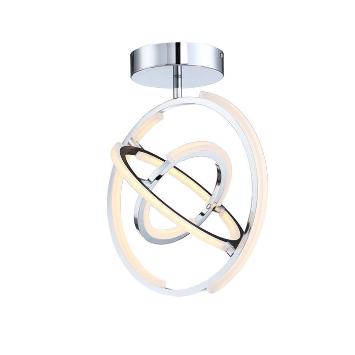 Trilogy Collection Integrated LED Semi-Flush Mount - Polished Nickel