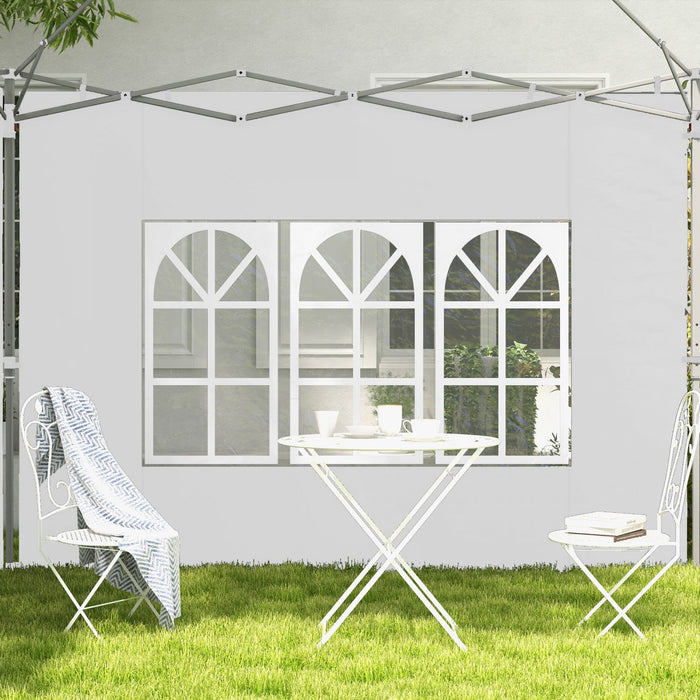 Outsunny Side Panels With Windows For 9.8' X 9.8' Or 9.8' X 13.1' Pop Up Canopy, 2 Pack Sidewalls Re
