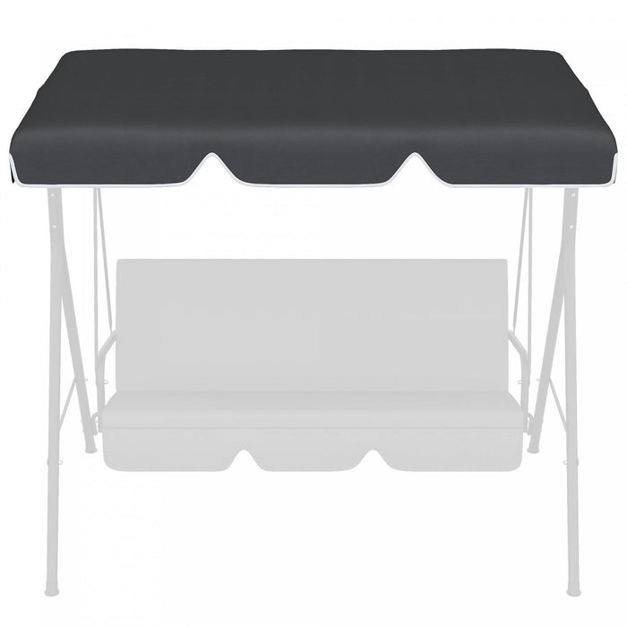 Outsunny 2 Seater Swing Canopy Replacement, Outdoor Swing Seat Top Cover, Uv50+ Sun Shade (canopy On