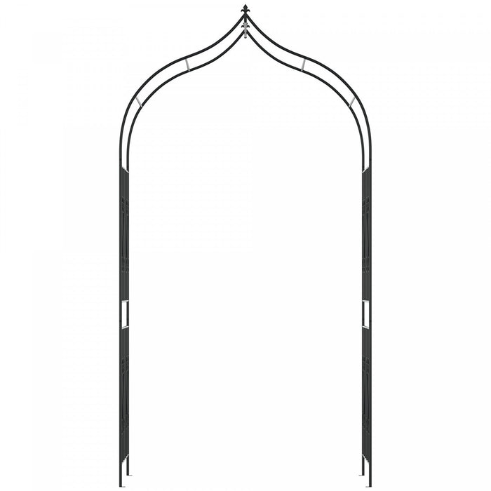 Outsunny 8.7ft Garden Arch Trellis With Scrollwork Wedding Arbor For Roses