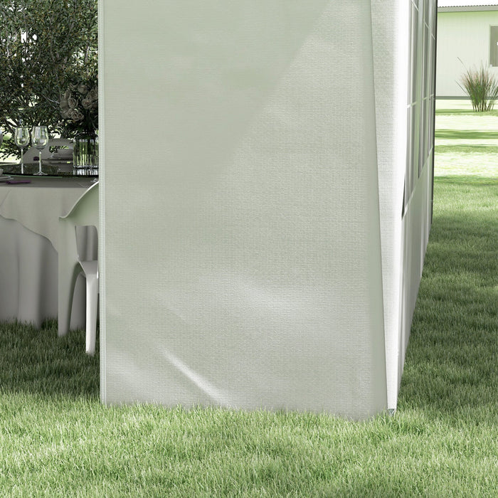Outsunny 19.5' X 19' Party Tent, Uv Protective, With 2 Doors And 6 Windows