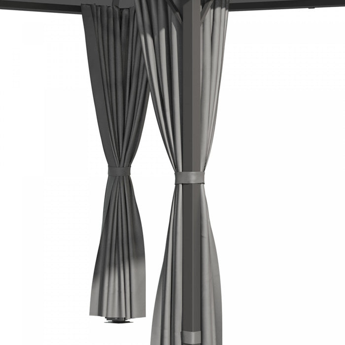 Outsunny 10' X 10' Outdoor Gazebo Canopy, Hardtop Gazebo With uv60+ Polycarbonate Roof, Solid Steel 