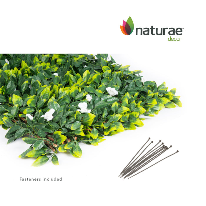 Willow Expandable White Rose Trellis - 40\" x 80\"