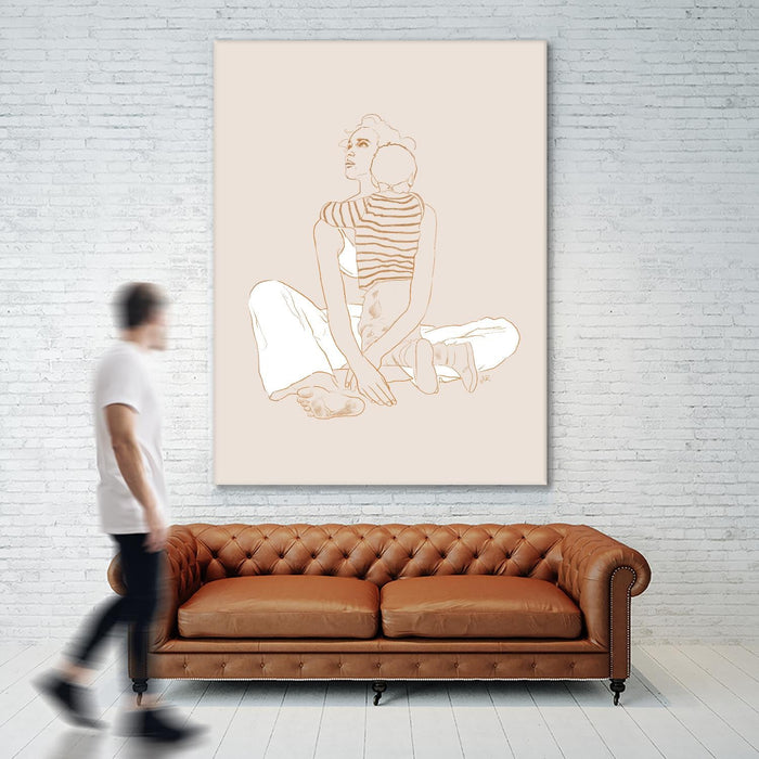 \"A Mother And Son \" Giant Art 72x54 Wall Art
