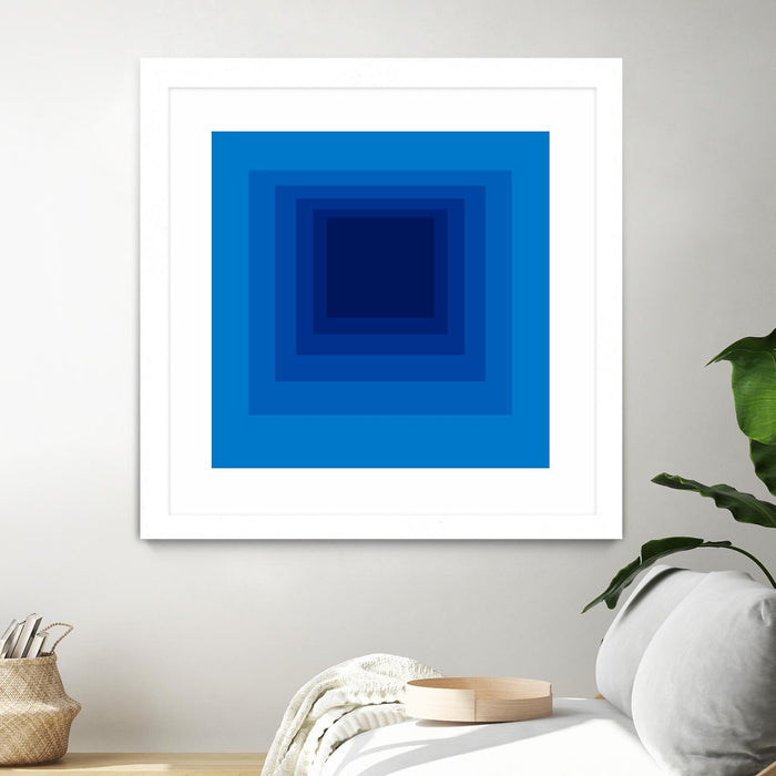 \"After Josef B\" Matted and Framed White 30x30 Wall Art