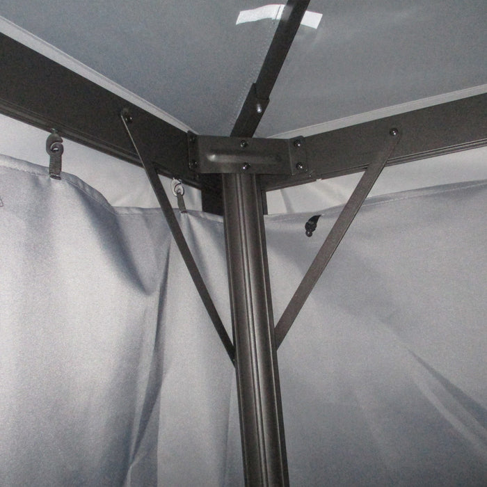 Outsunny 13' X 10' Patio Gazebo, Double roof Outdoor Gazebo Canopy Shelter With Netting & Curtains, 