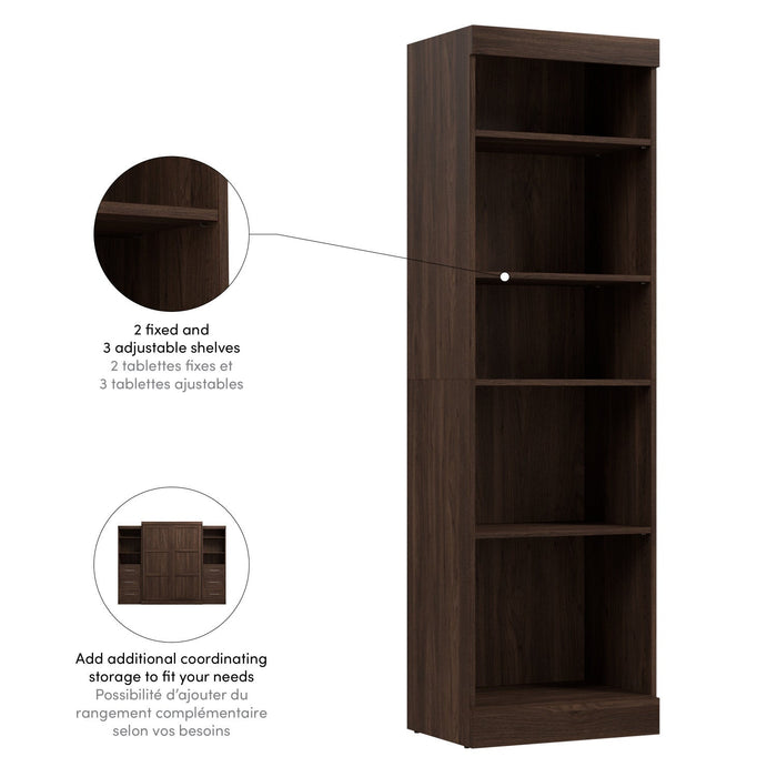 Bestar Pur 25\" Closet Organizer - Black Walnut