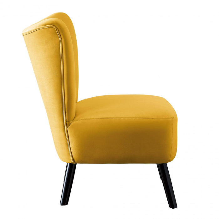 Ginny Accent Chair Yellow Velvet 