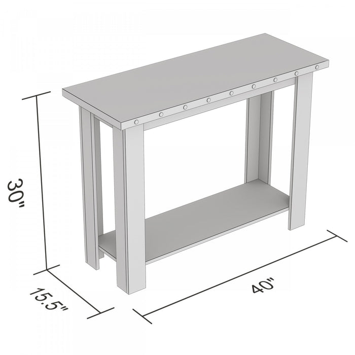 39” Console Table With 1 Shelf 