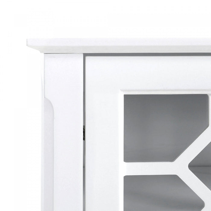 HOMCOM Sideboard Display Cabinet with 2 Glass Doors Adjustable Shelves