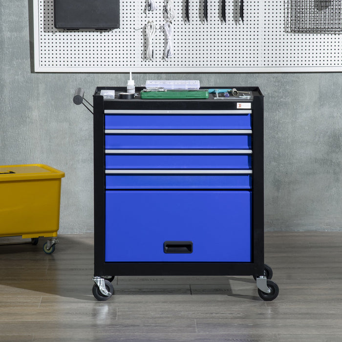 Durhand 4-drawer Tool Chest With 4 Wheels Rolling Tool Organizer