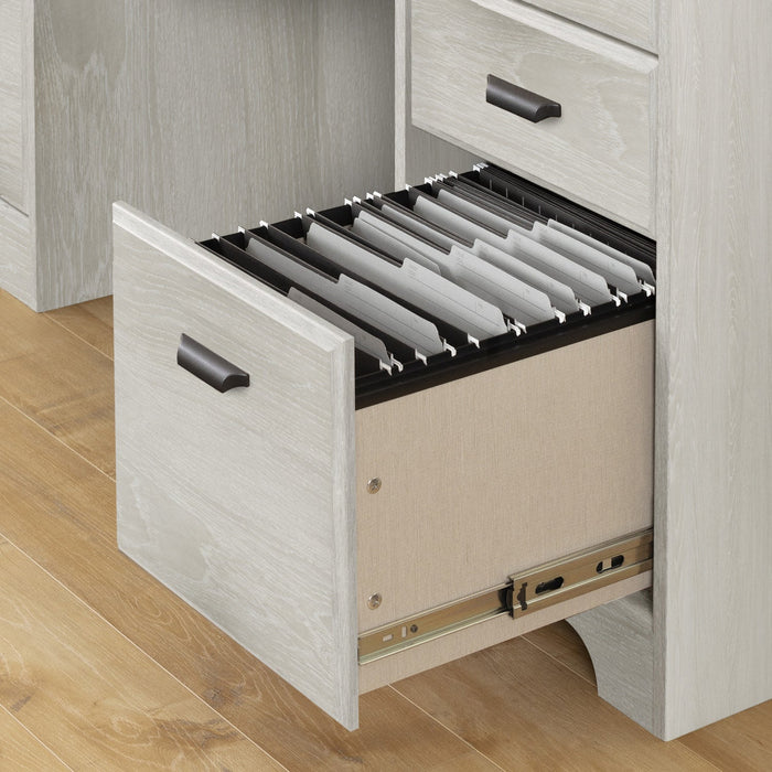 Versa Computer Office Desk With Hutch - Winter Oak 