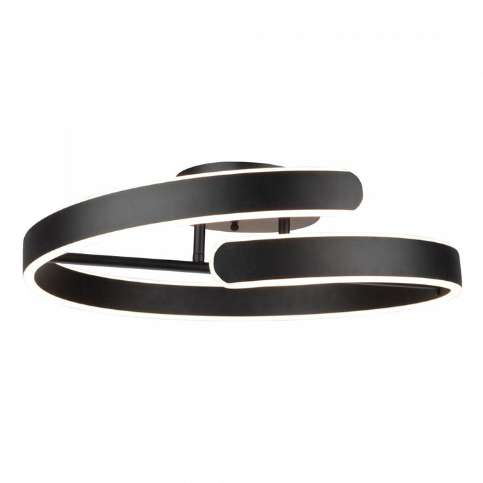 Sirius Collection Integrated LED Semi-Flush Mount - Black