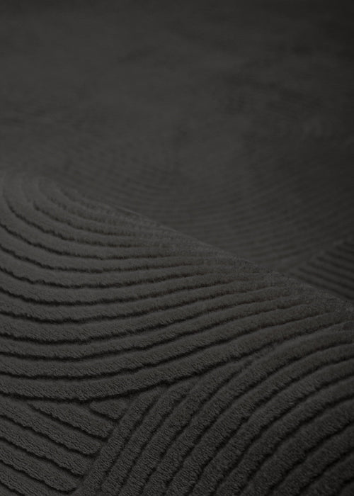Elion Contemporary Charcoal Washable Rug 6'7\" x 9'0\" Indoor Area Rug 