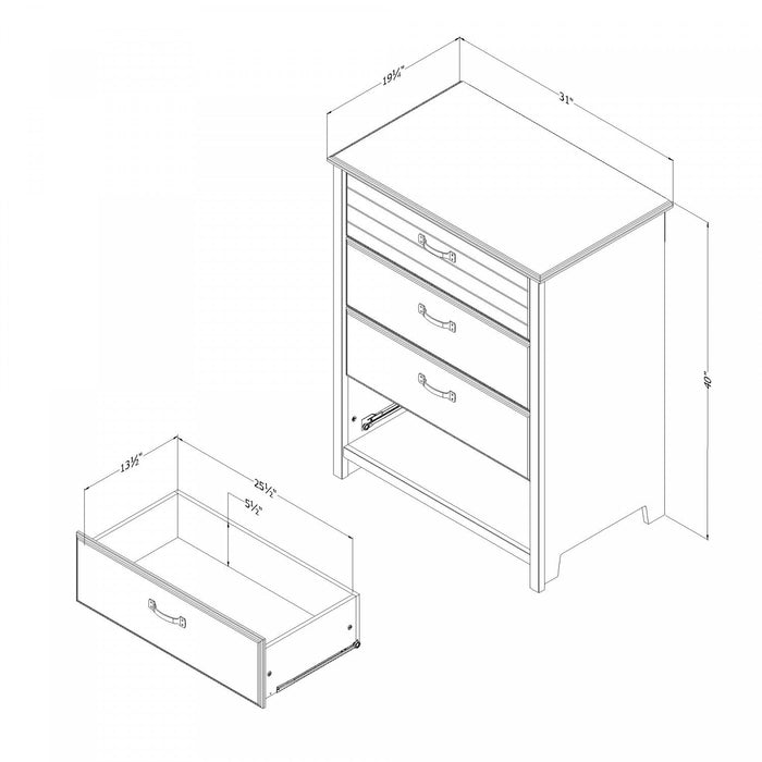 Ulysses 4-drawer Chest Dresser - Blueberry 
