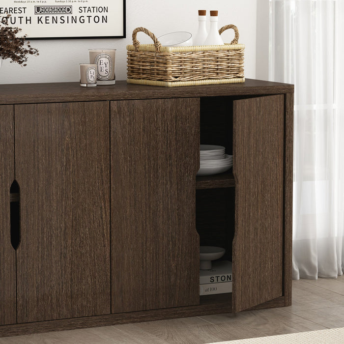 Rivington Modern 60\" Sideboard in Walnut Buffet 