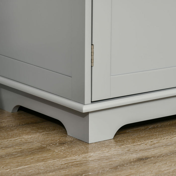 HOMCOM Coffee Bar Cabine, Kitchen Cabinet with Drawers, Grey