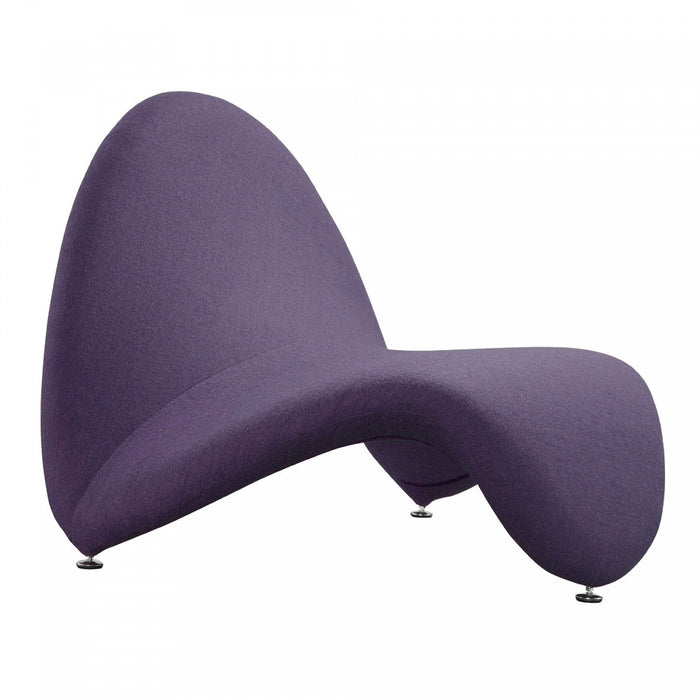 MoMa Modern Wool Blend Accent Chair in Purple - Set of 2 