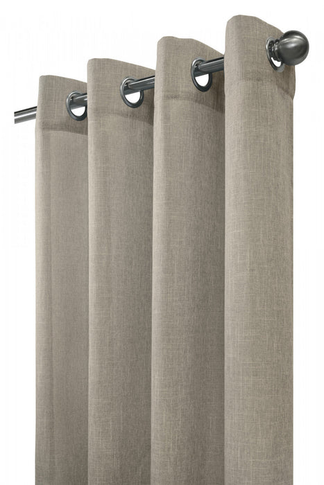 Habitat Limbourg Linen Light Filtering Grommet Curtain Panel - 52 x 84