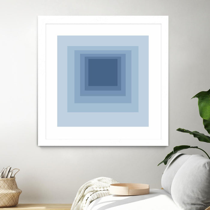 \"After Josef J\" Matted and Framed White 36x36 Wall Art