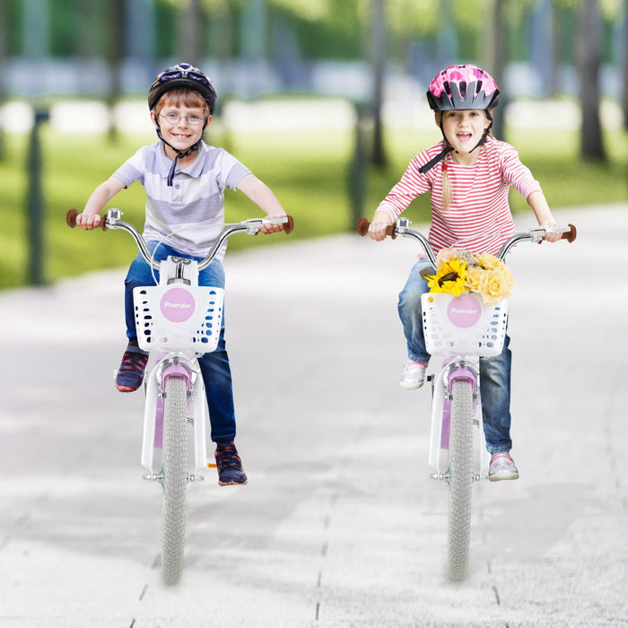 Prorider 20" Kids Bike With Height Adjustable Handlebar & Seat Hand Brake & Coaster Brake Purple