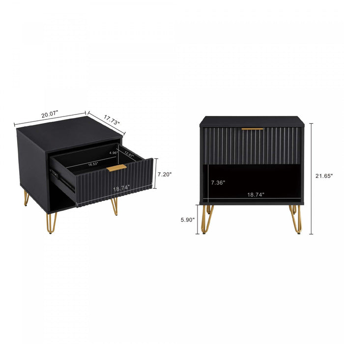 Dumbo Modern 2-Piece Dresser Set in Black 