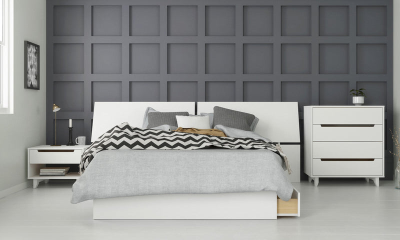 Nordika Full Platform Bed - White 