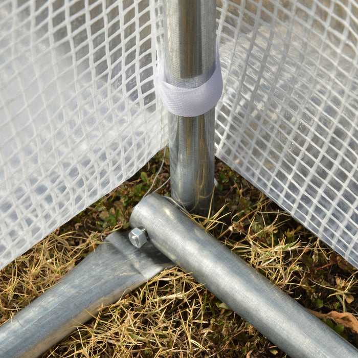 Outsunny Large Walk-in Greenhouse, 20'x10'x6' Tunnel Greenhouse With Zippered Door And 12 Roll-up Wi