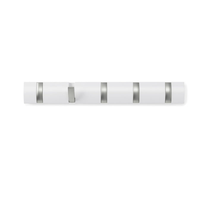 Umbra 5 Flip Wall-Mounted Hooks - White