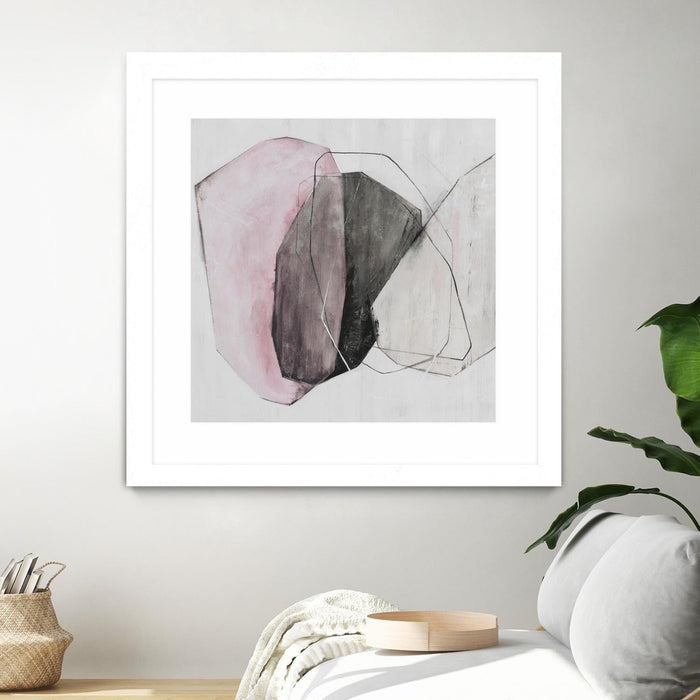 \"Tickled With Pink\" Matted and Framed White 30x30 Wall Art