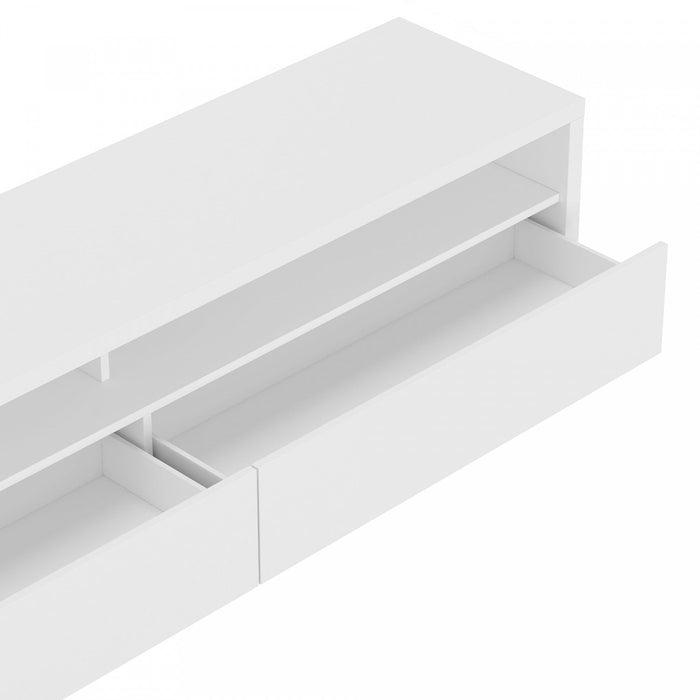 Duncan Contemporary Modern 70\" TV Stand in White 