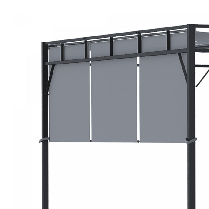 Outsunny 10' X 10' Retractable Pergola Canopy With Steel Frame, Outdoor Patio Gazebo For garden, law