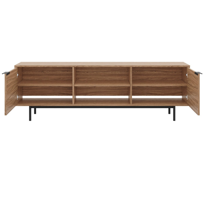 Nordika Hamilton 70\" TV Stand with 2 Storage Cabinets - Light Walnut 