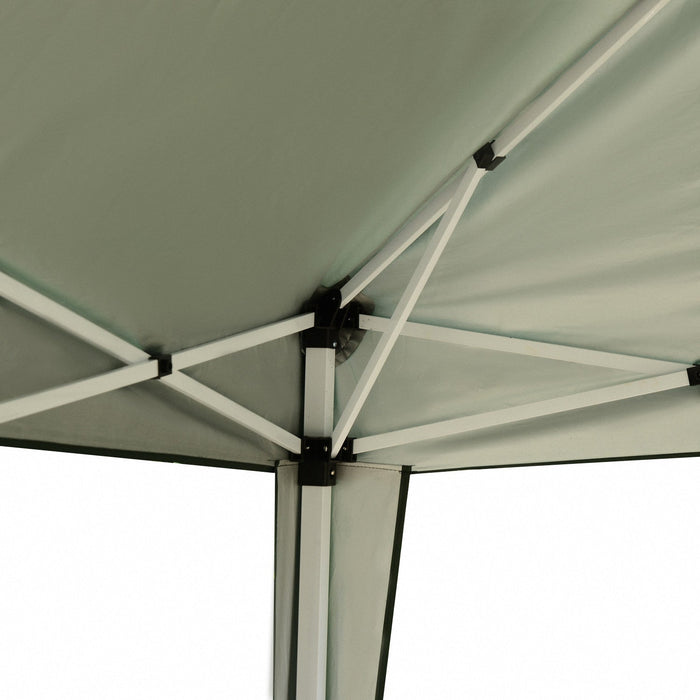Outsunny 10x10ft Folding Pop Up Tent Outdoor Gazebo Canopy With Carrying Bag, Green