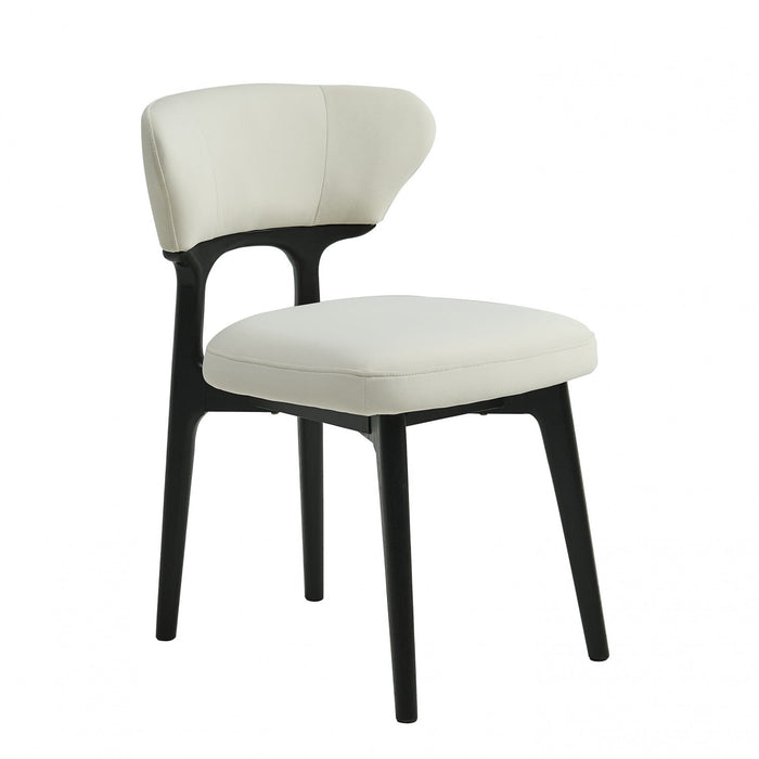 Susie Wooden Dining Chairs Set Of 2 With Upholstered Fabric Side Chairs And Wood Legs,beige 