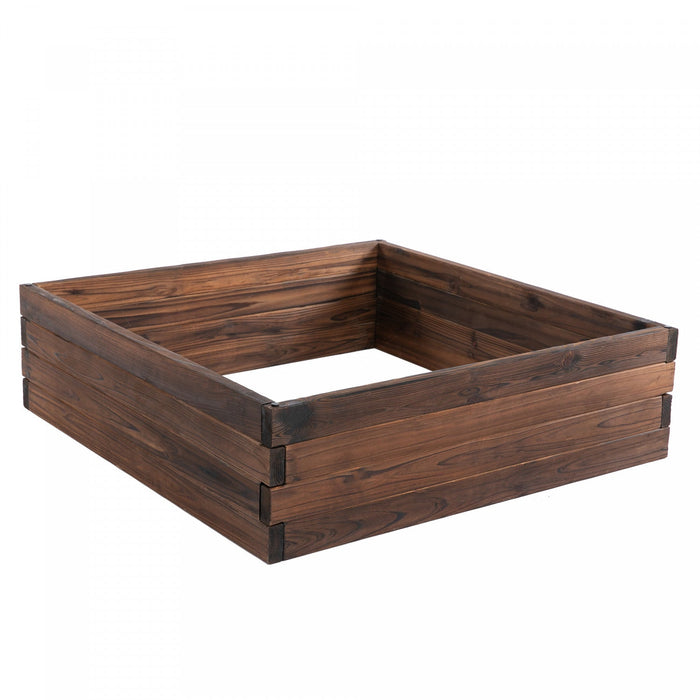 Outsunny Garden Raised Bed Wooden Planter Box Outdoor Grow Containers For Outdoor Patio Plant Flower
