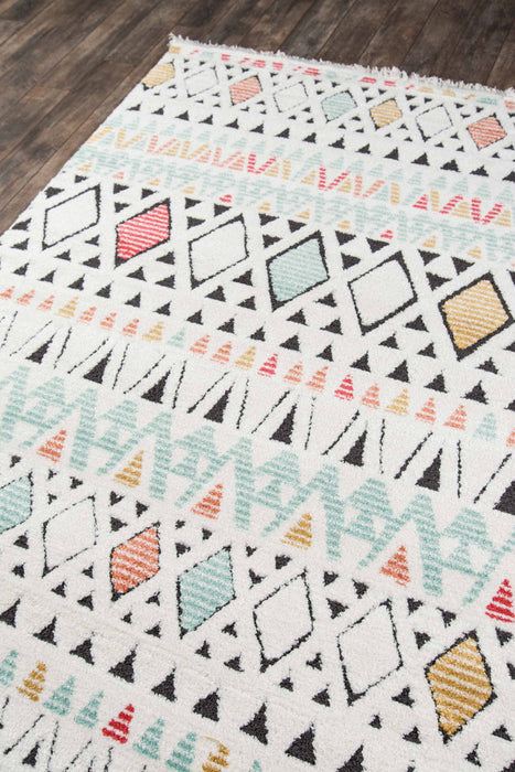 Kaia Contemporary 5'3\" x Area Rug in Multi Indoor Area Rug 