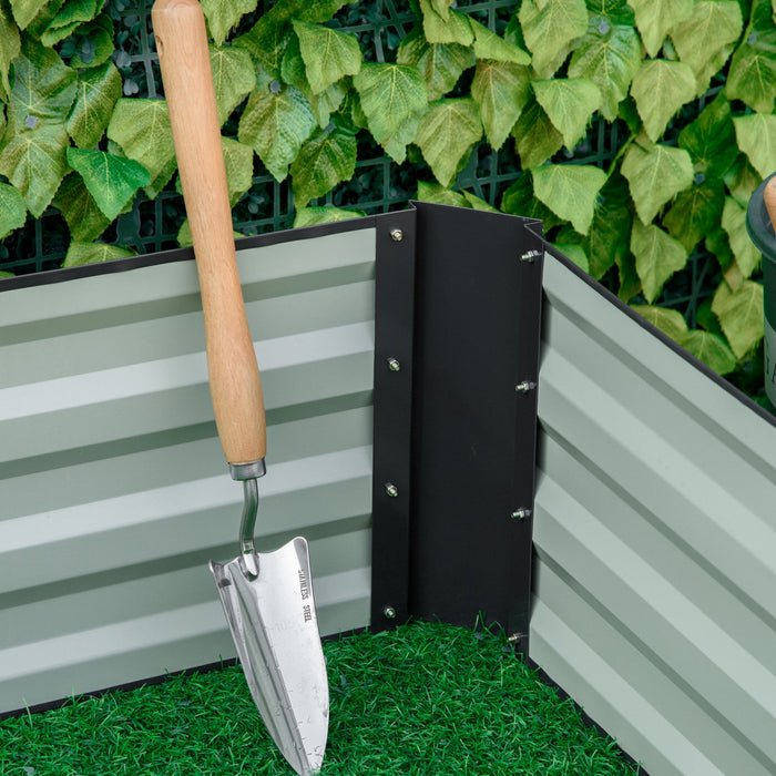 Outsunny 95\" X 36\" X 12\" Galvanized Raised Garden Bed, Metal Elevated Planter Box, Easy Diy And Clea