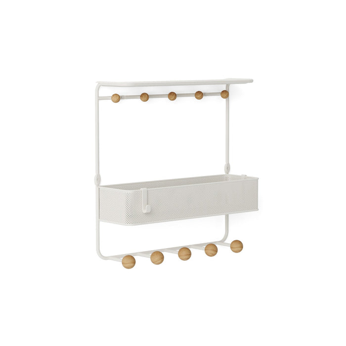 Umbra Estique Shelf with Hooks - White