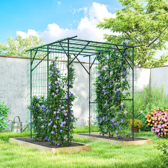 Outsunny 6.4FT Tall Garden Arch Trellis, Plant Support Trellis Archway