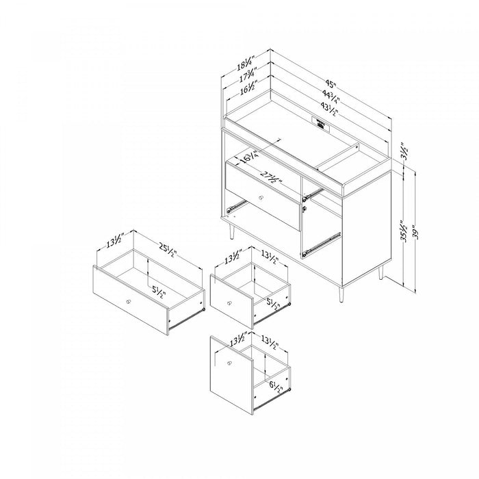 Dylane Changing Table - Pure White  