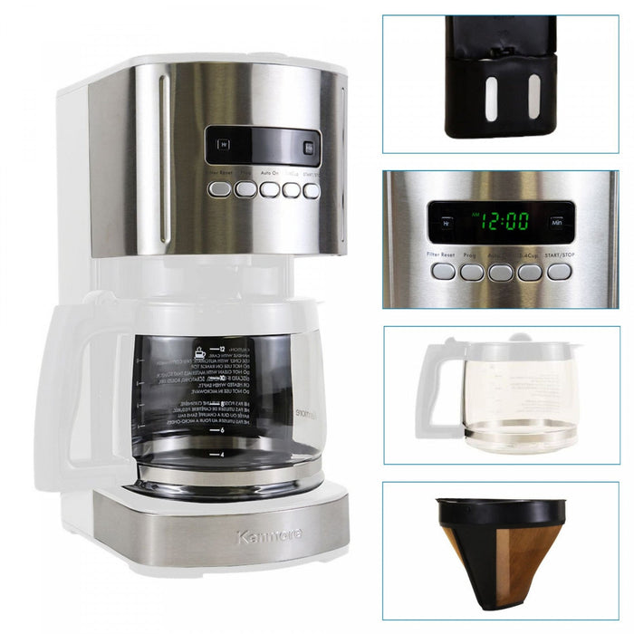 Kenmore 12-Cup Programmable Coffee Maker White - KKCM12W