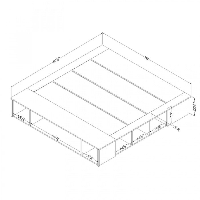 Flexible Storage Platform Bed With Baskets - Black Oak 